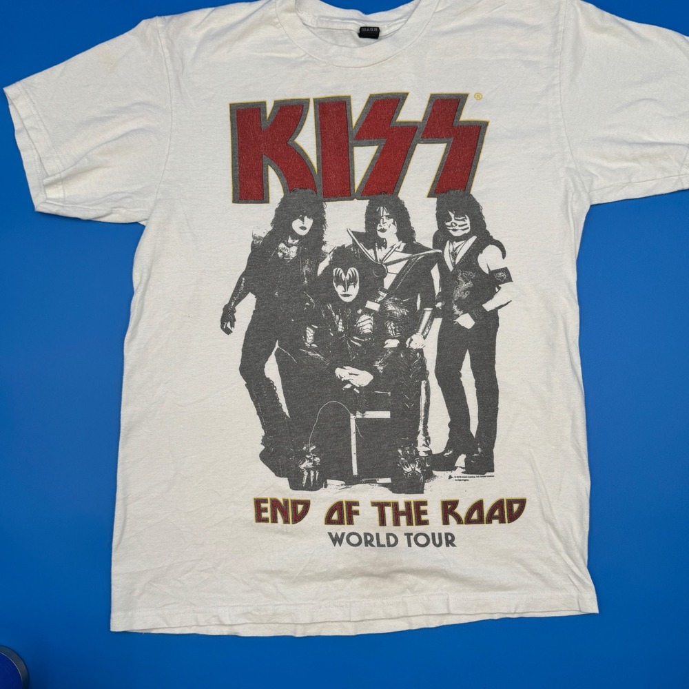 KISS End of the Road‎ World Tour Graphic T Shirt Men's Size Small White 2021